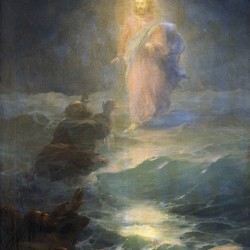 Jesus walks on water